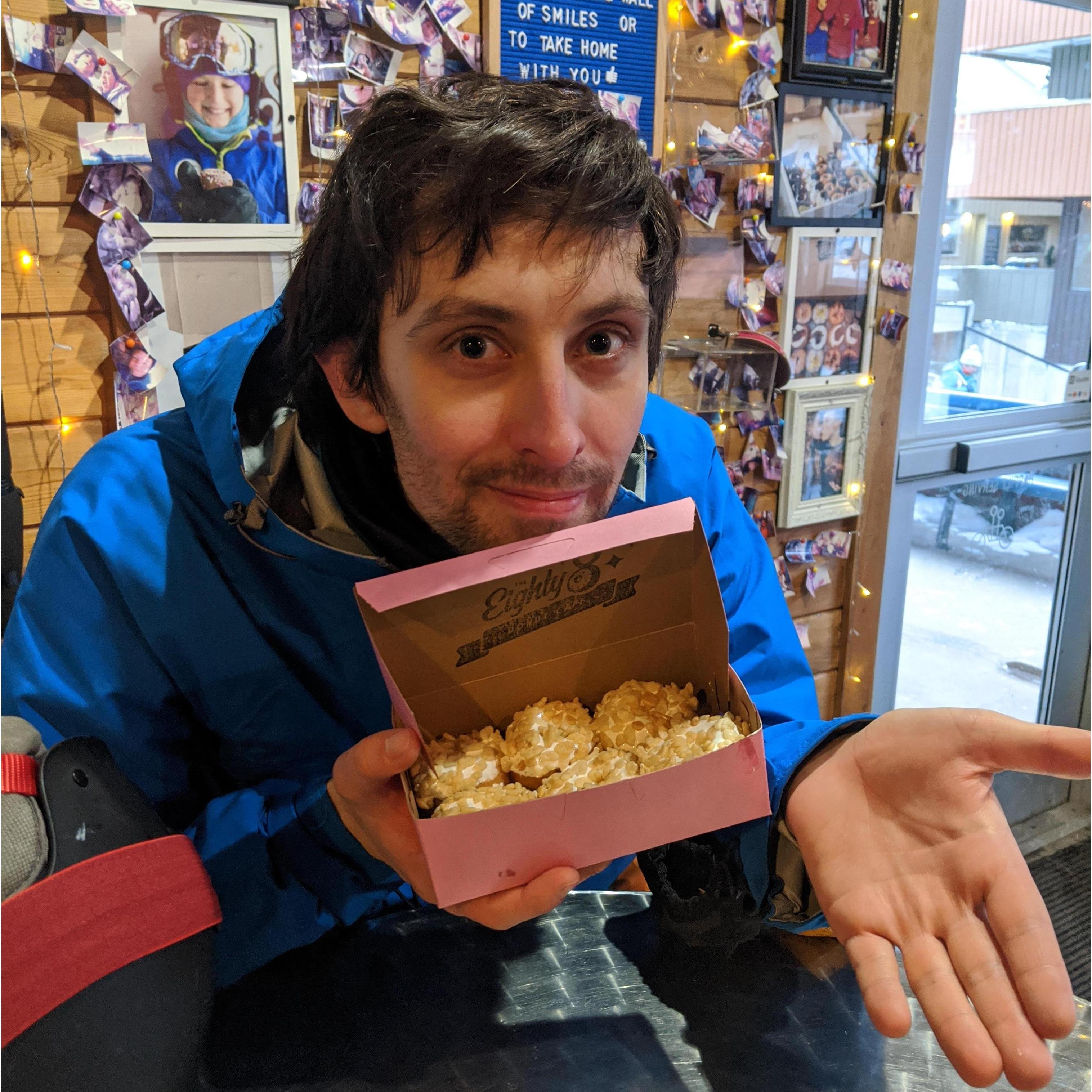 Our favorite donuts, Eighty8. And the primary reason we tolerate Sugarloaf and its awful unpredictable weather.