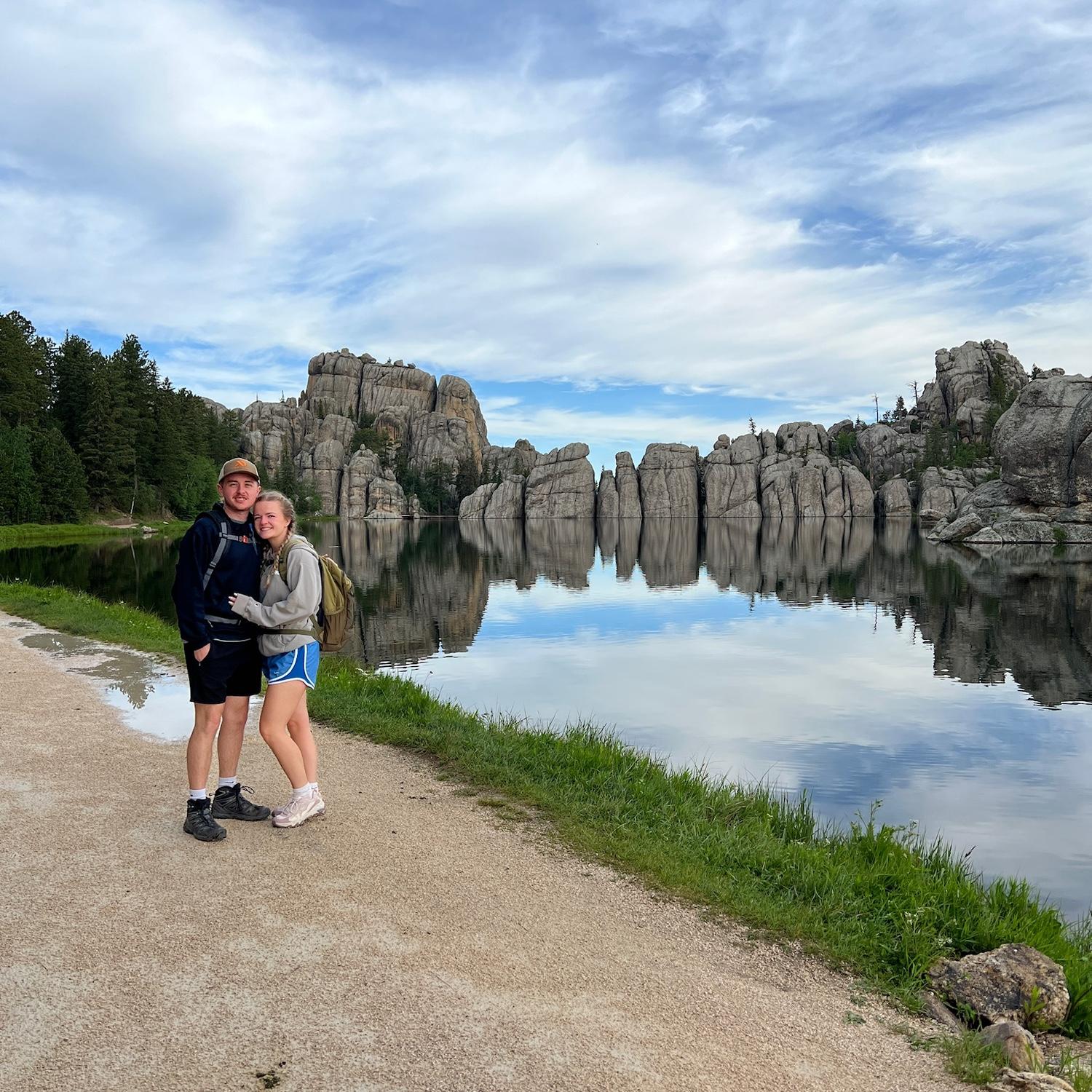 Our first trip together engaged! We left for South Dakota with Austin’s parents just a week after getting engaged!
