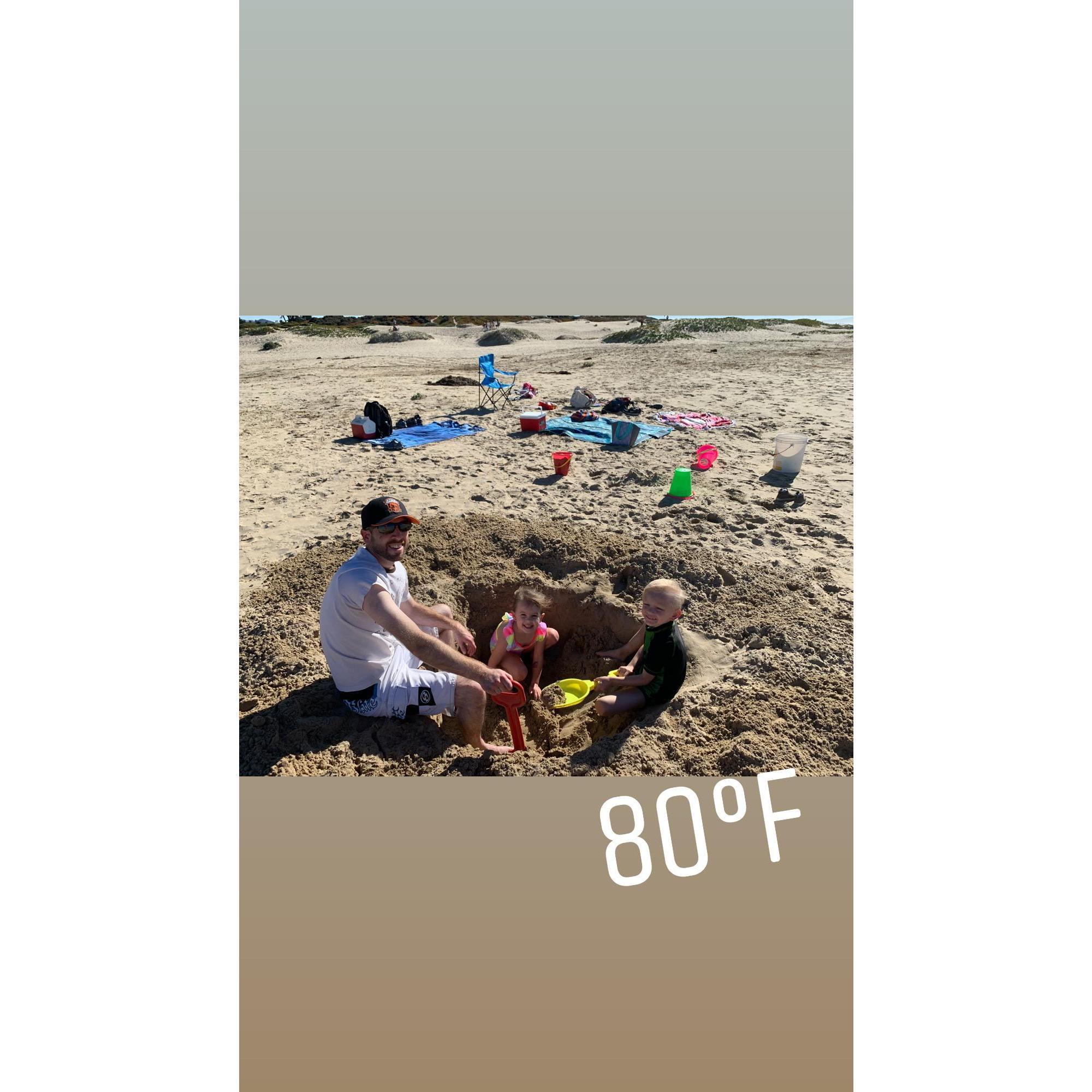 Super hot beach day in January. Gotta love California...too cold for the beach all summer, but perfect in January!