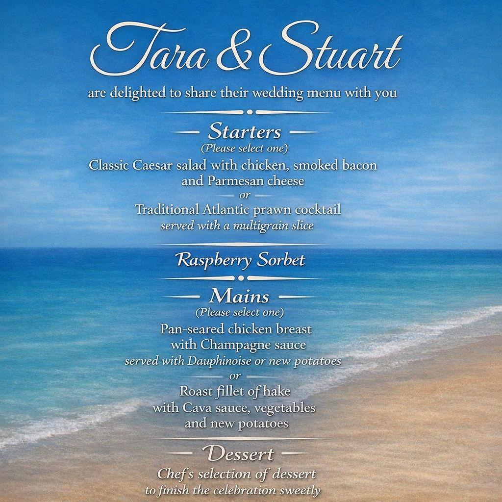 Wedding Menu