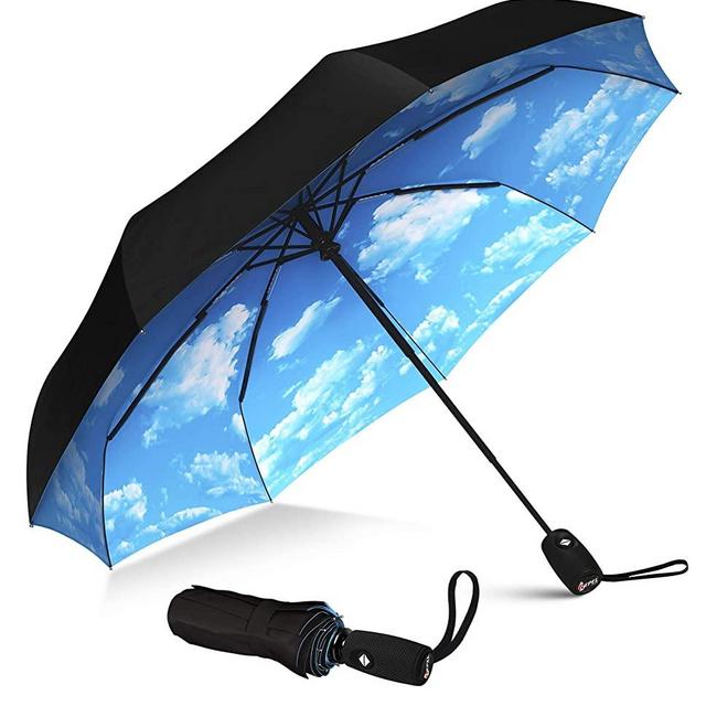 Repel Umbrella Windproof Travel Umbrella - Compact, Light, Automatic, Strong and Portable - Wind Resistant, Small Folding Backpack Umbrella for Rain - Men and Women