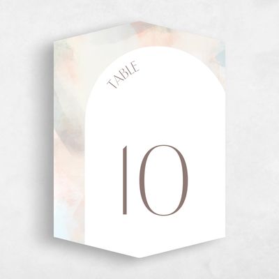 White Diamond Wedding Table Number - Coleridge