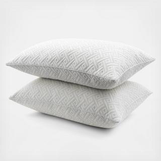 Living Luxury Knit Memory Foam Jumbo Pillow, Set of 2