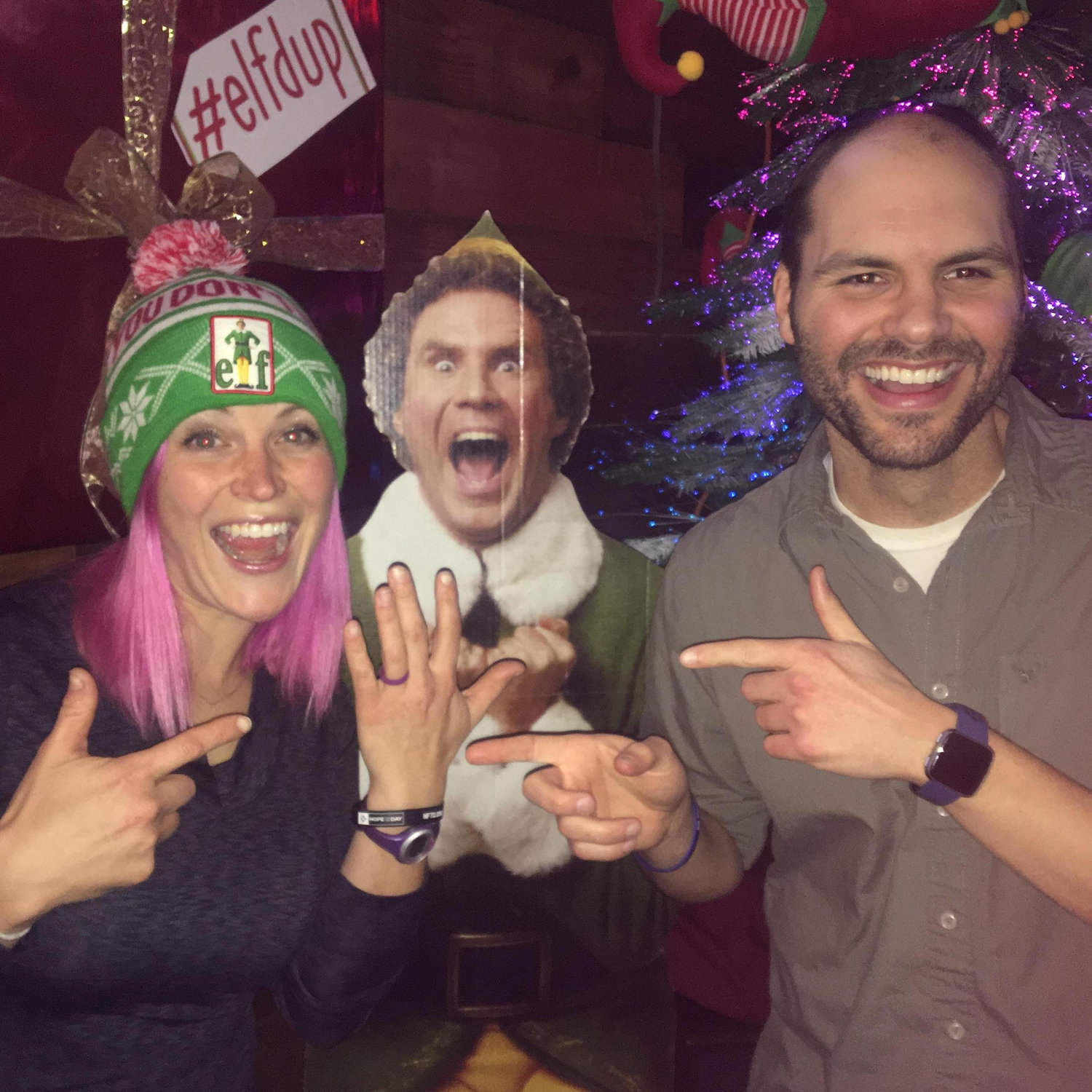 Celebrating our engagement on 12/6/2018, which was the 4 year anniversary of when we met!