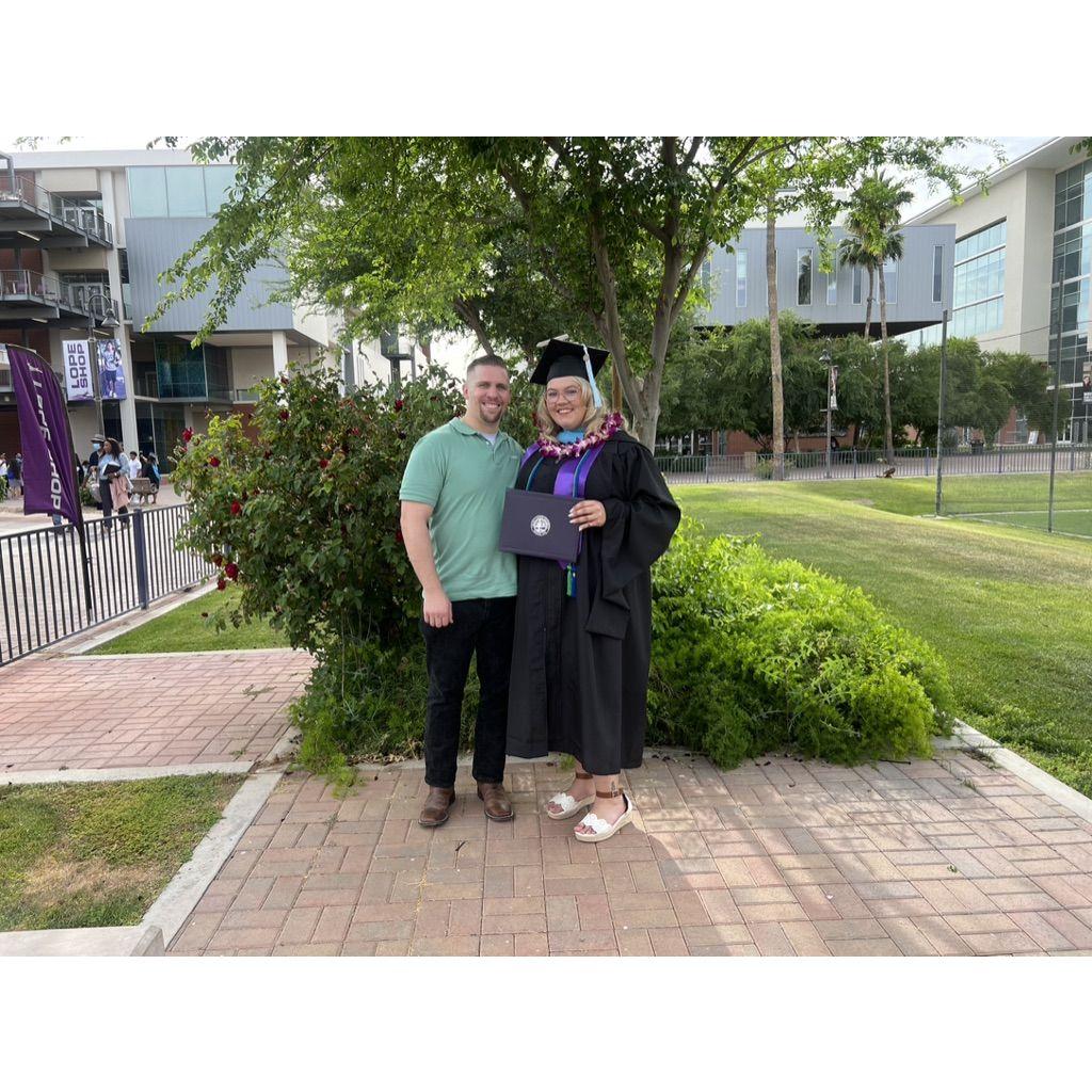 Kaylee graduating with her masters degree