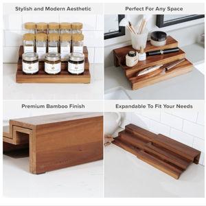 KitchenEdge Expandable Spice Rack Organizer for Cabinet