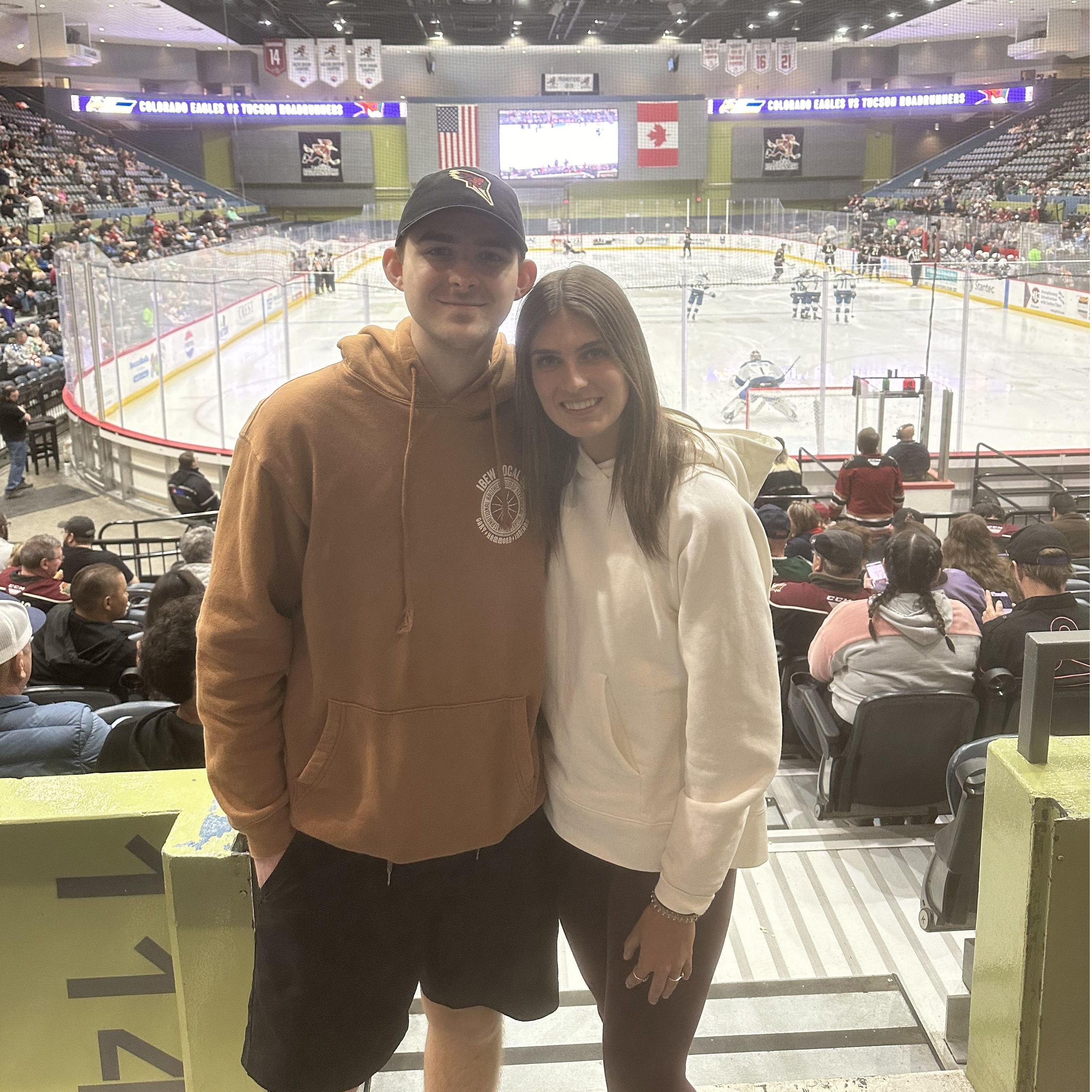 April 2024: Another trip to AZ for Anthony and a Tucson Roadrunners game!