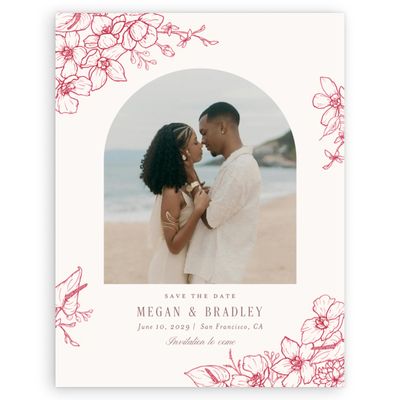 Red Wedding Digital Save the Date - Painaa Photo