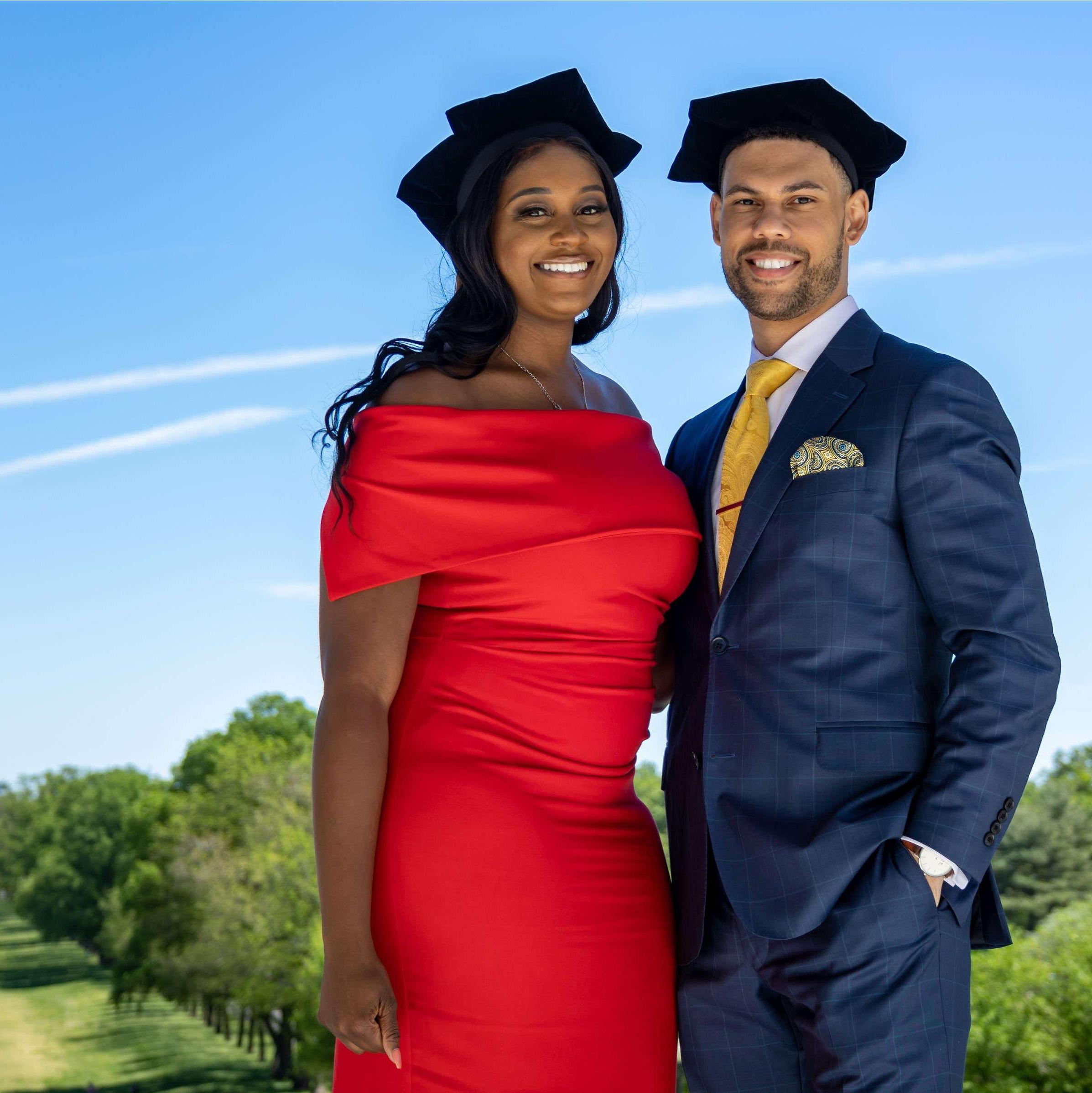 Fun Fact: The photographer thought we were a couple when we did our grad shoot together.  Little did we realize that he would be right just one week later.