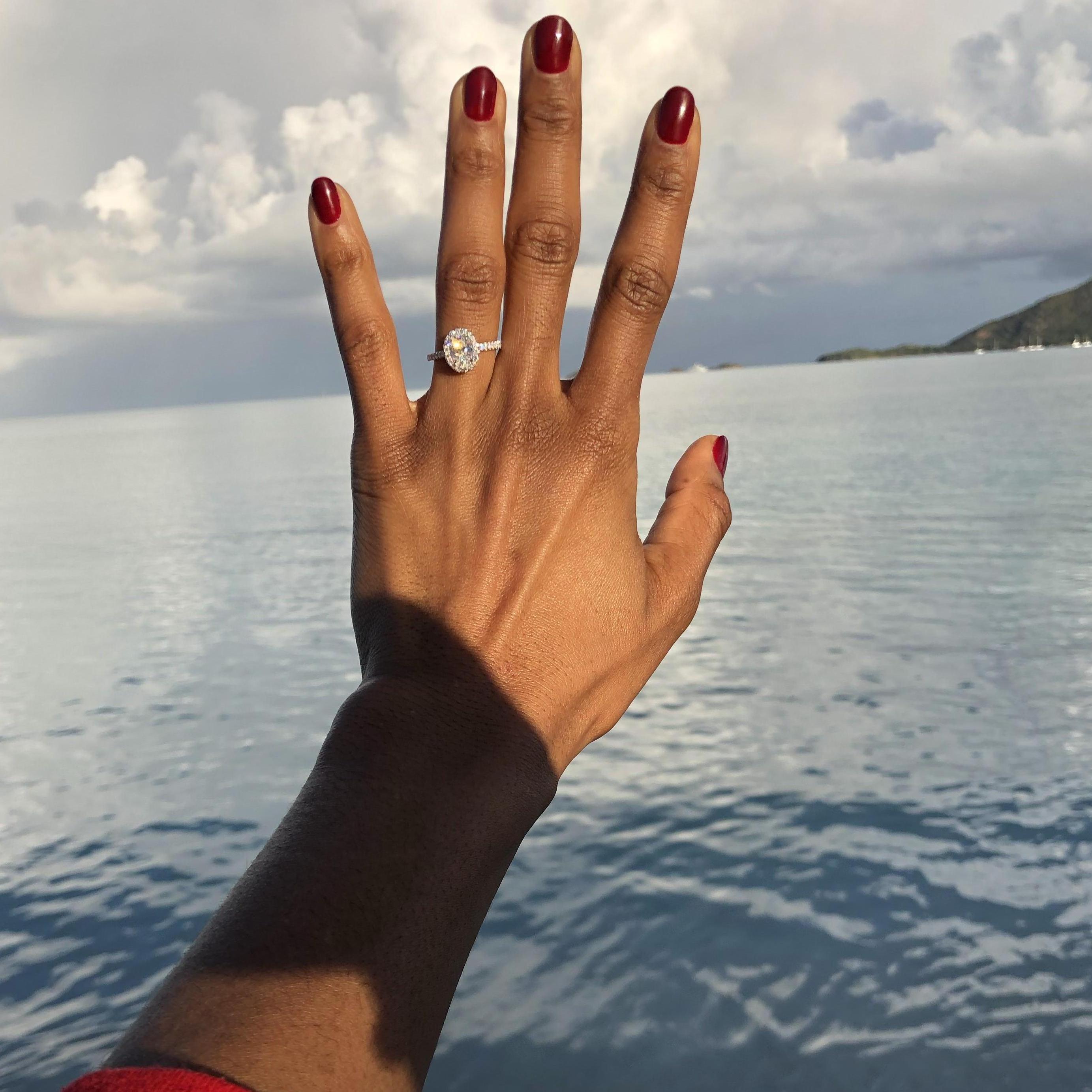 WHATTTT??? BLING!! He proposed...I said YES. In Antigua, Feb 9th 2019