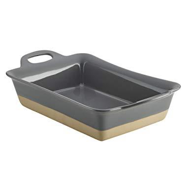 Rachael Ray Cityscapes Ceramic Baker, 9-Inch x 13-Inch, Dark Sea Salt Gray - 47562