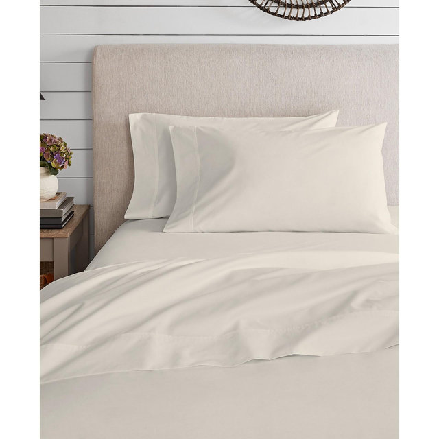 Purity Home 300 Thread Count Cotton Percale 4 Pc Sheet Set King