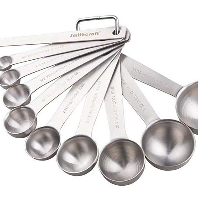 Lucky Plus Stainless Steel Measuring Spoons Set 18/8(304) Steel Material Heavy Duty 9 Measuring Spoons (10ml & 20ml)