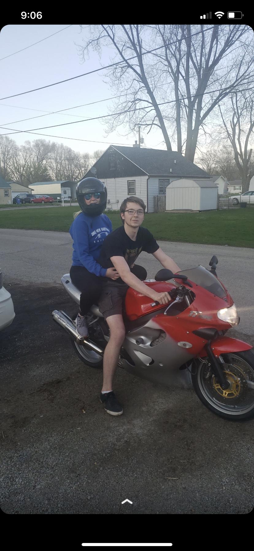 Cams newest purchase at the time, his Triumph TT600