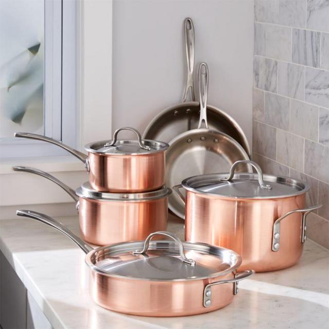 Calphalon Tri-Ply Copper 10-Piece Cookware Set