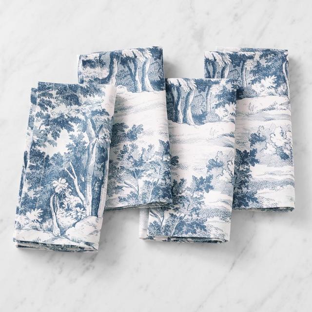 Toile Printed Napkins, Set of 4