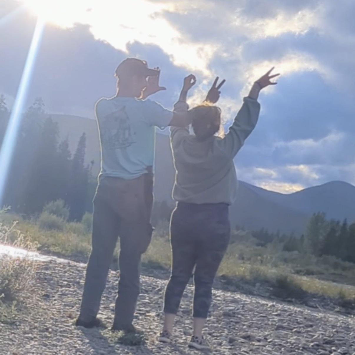 LOVE spelled out in the mountains of Montana.