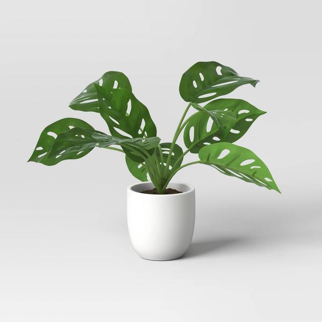 13" Artificial Monstera in Dolomite Pot Green - Threshold™