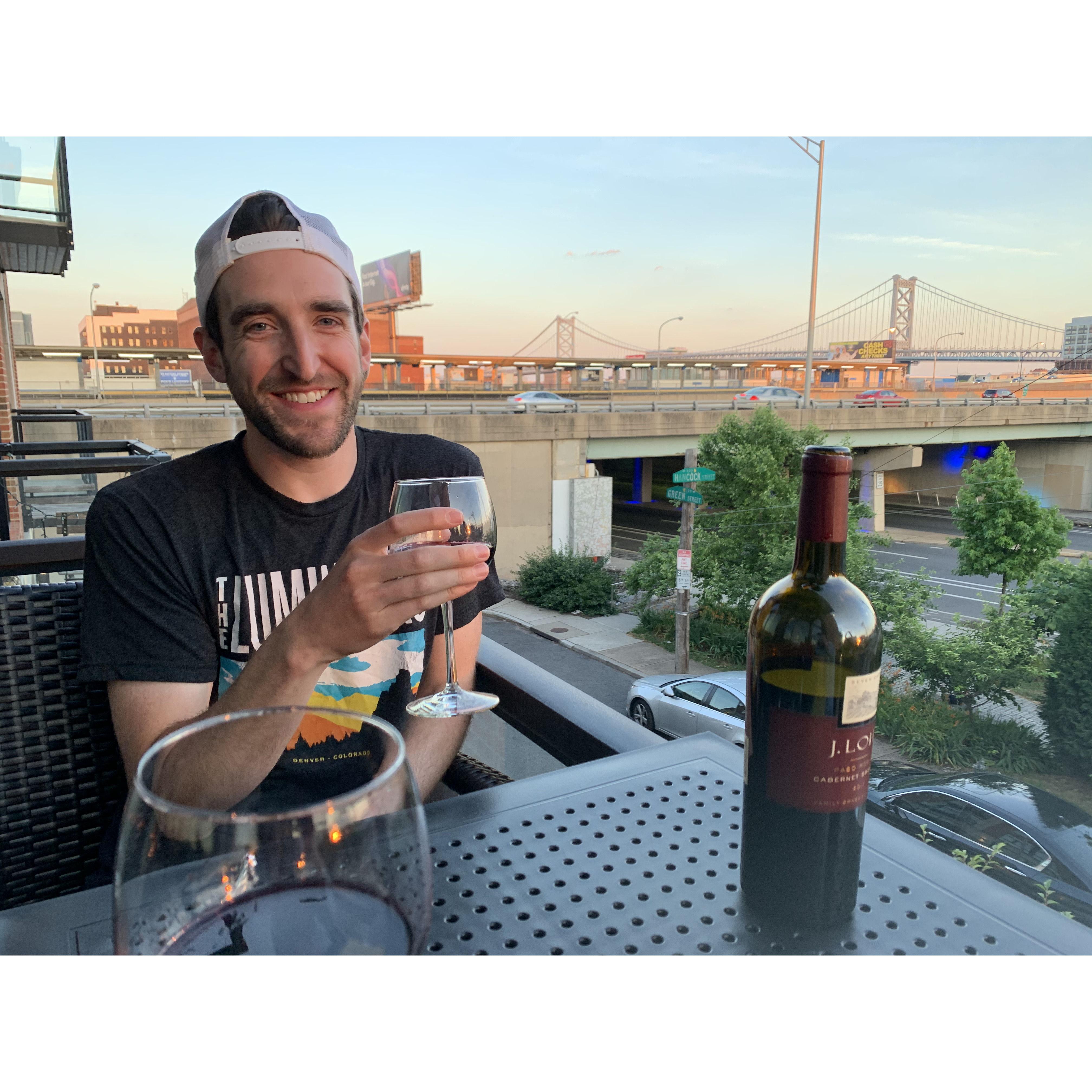 Cheers to new digs with a nice view!