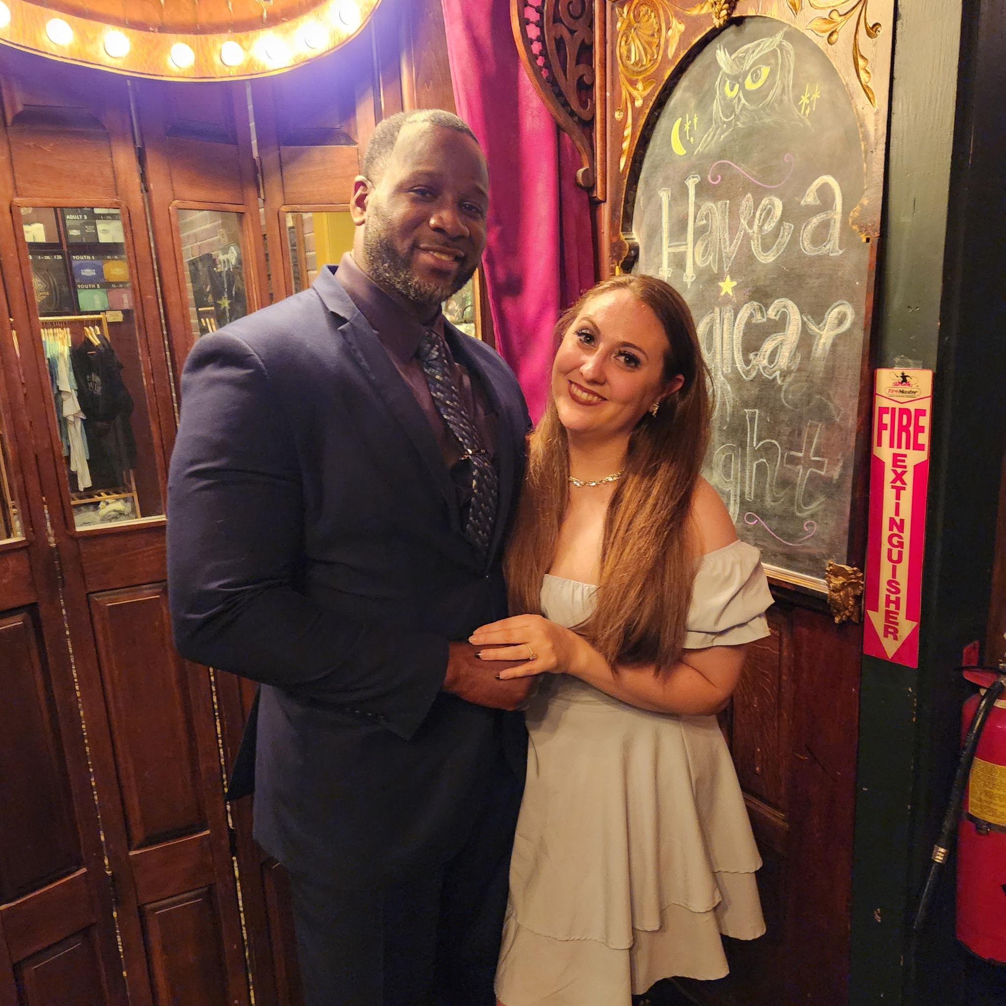 A month after we got engaged, we celebrated where it all started - July 2023