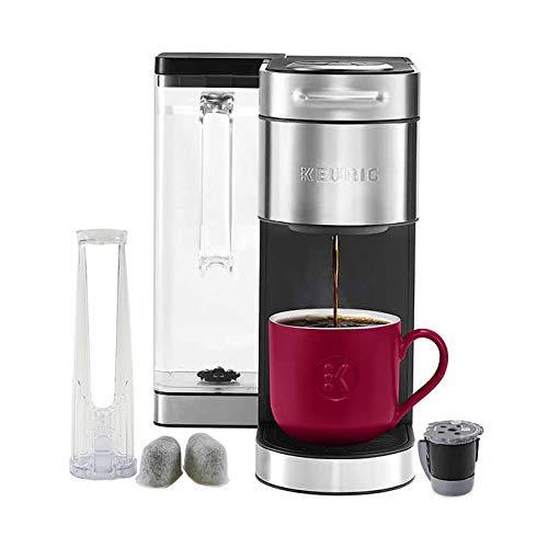 Keurig K-Supreme Plus Coffee Maker, Single Serve K-Cup Pod Coffee Brewer, With MultiStream Technology, 78 oz Removable Reservoir, and Programmable Settings, Stainless Steel Bundle My K-Cup Universal Reusable Coffee Filter and Other Extras