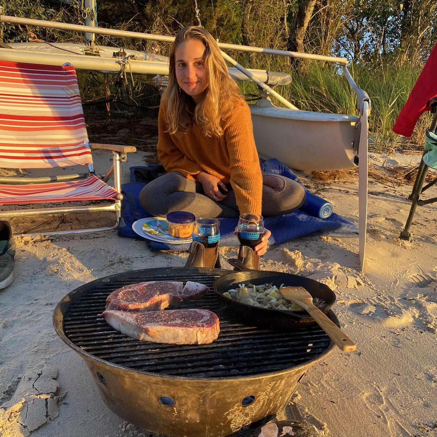 Beach grilling at VIMS beach