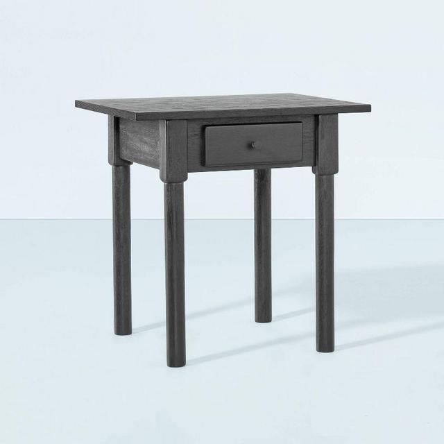 Wood Turned Leg Accent Table with Drawer - Black - Hearth & Hand™ with Magnolia