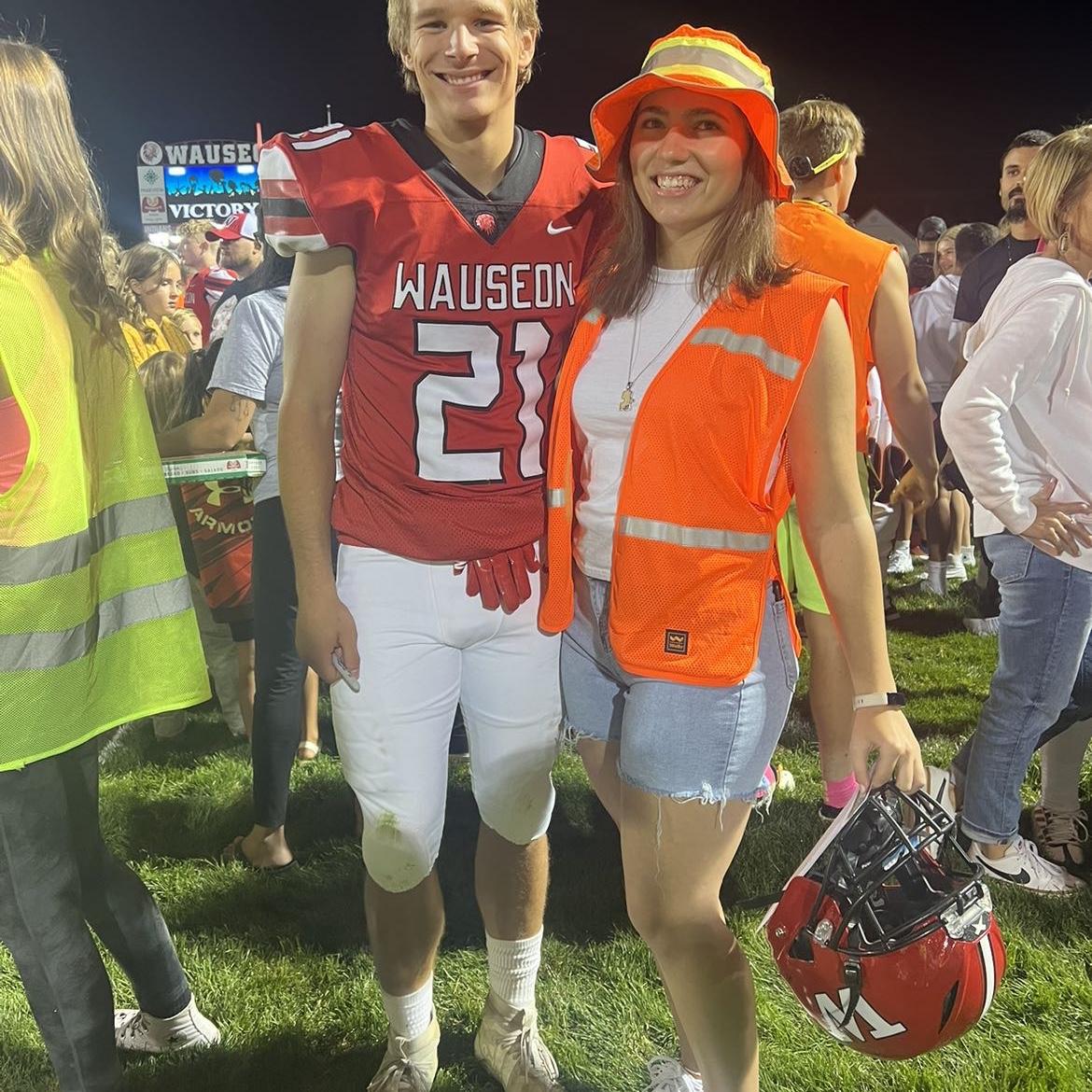 Emily got to watch Levi play during their senior year