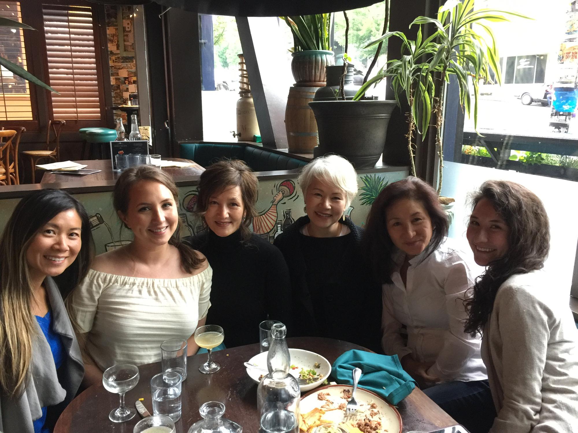 Alyssa’s friend Amie, Alyssa, her aunts- Barbara & Robin, her mom Susan and sister Natalie before they went to see the Les Miserables play