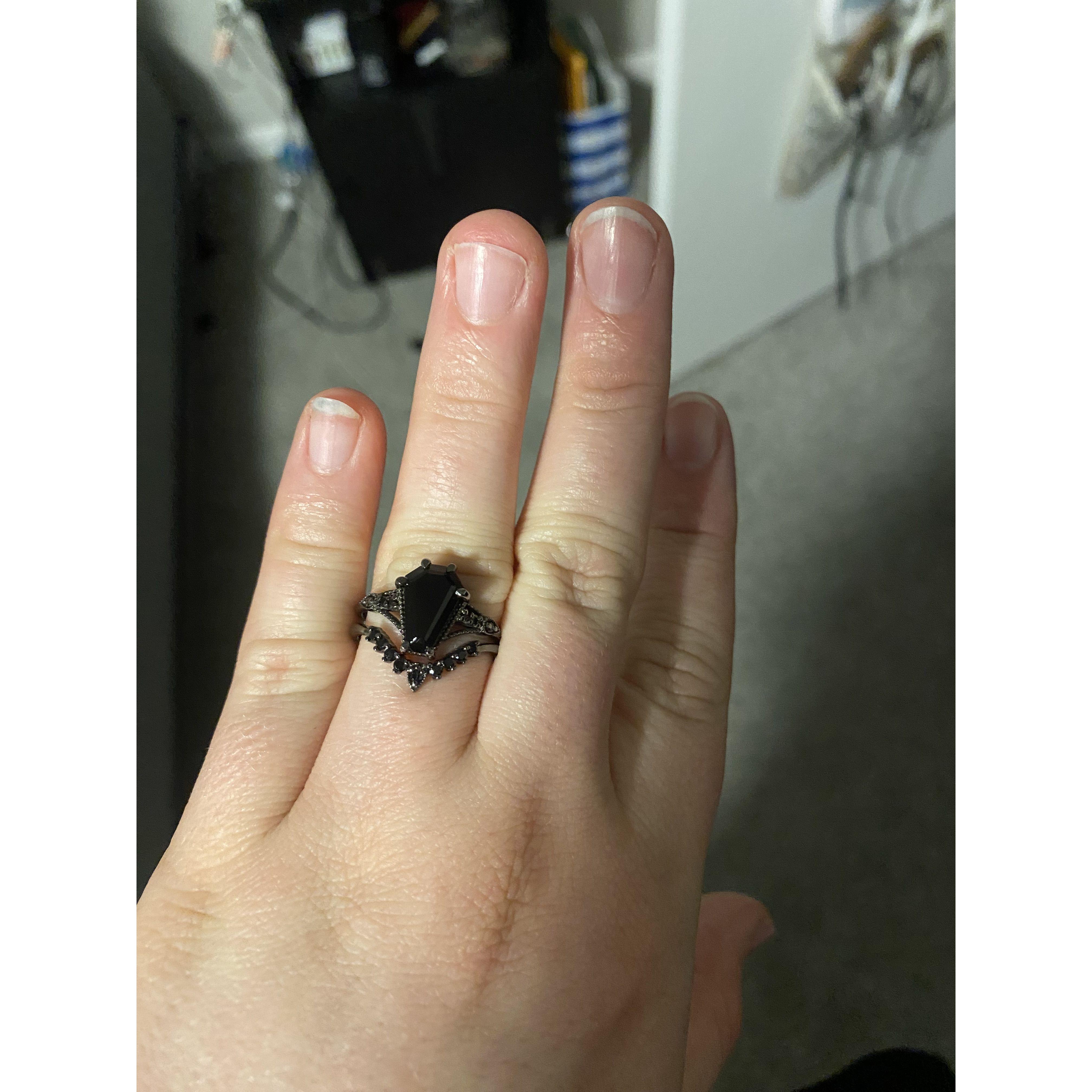 Showing off the ring!