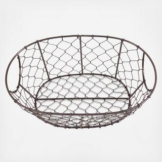 Farmhouse Mesh Oval Bread Basket