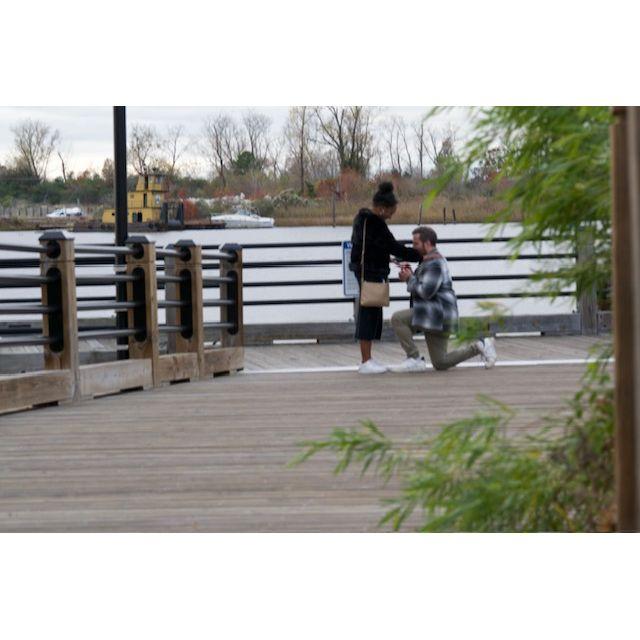 November 2023. Wilmington, NC. Dustin proposes to Tia!