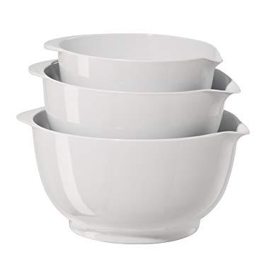 Oggi 3-Piece Mixing Bowl Set, White