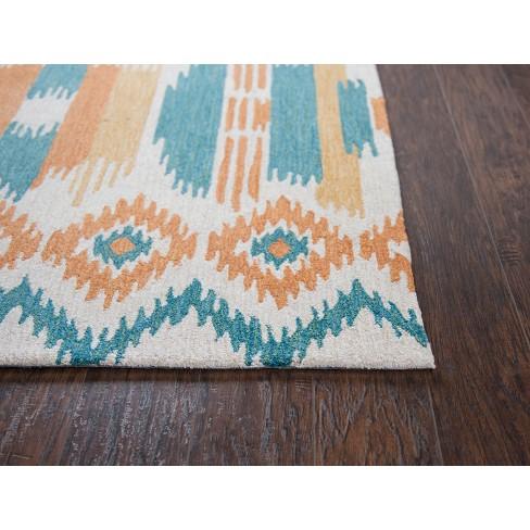 Orange Ikat Tufted Area Rug - (5'x8') - Rizzy Home