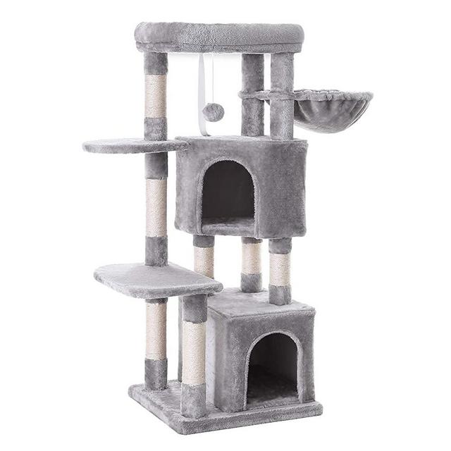 FEANDREA Cat Tree, Cat Tower House, Scratching Posts, 47.2 Inches