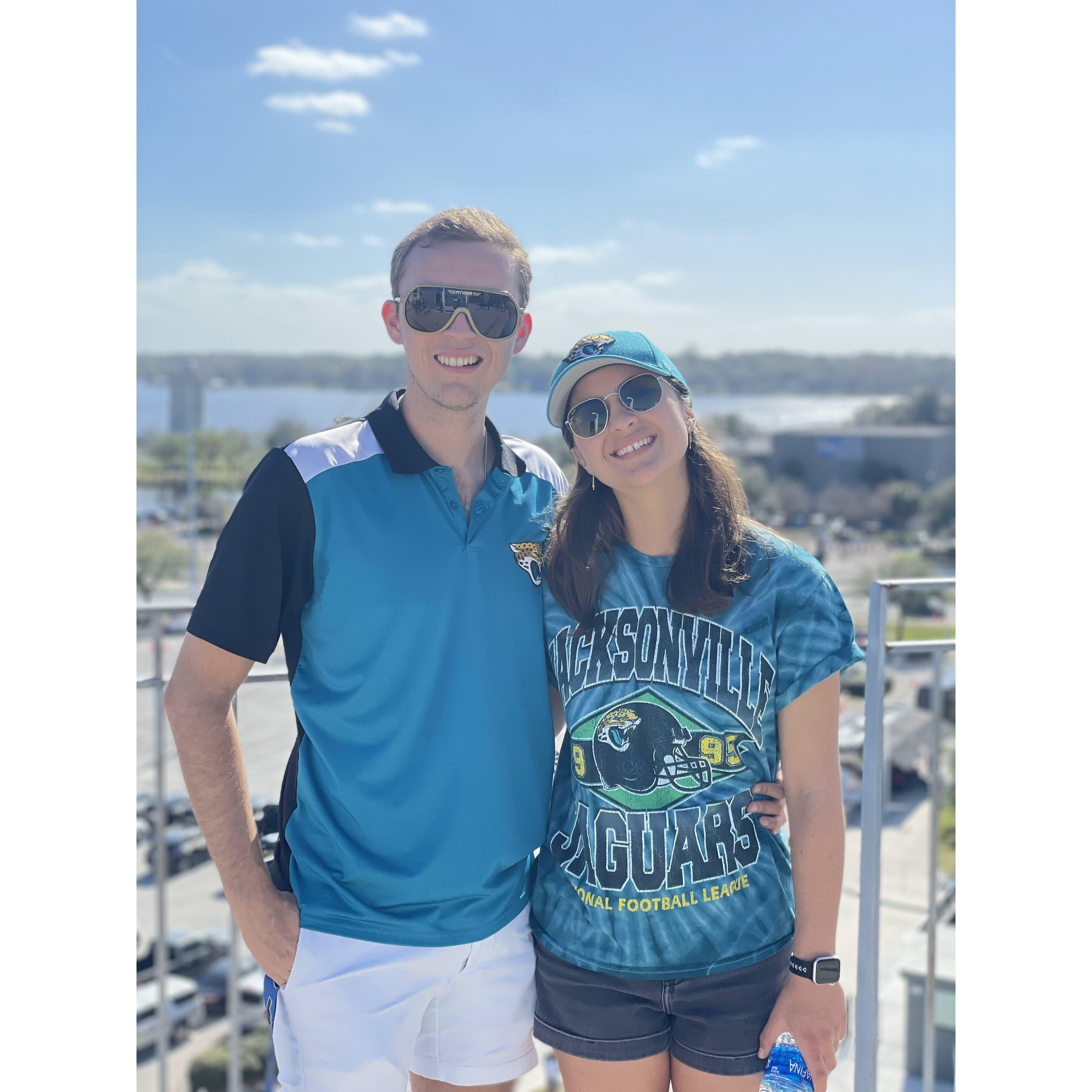 One of our first (of MANY) Jags games