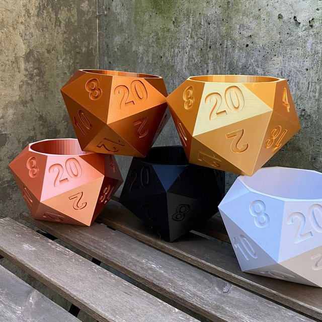 D20 RPG Dice Planter Pot