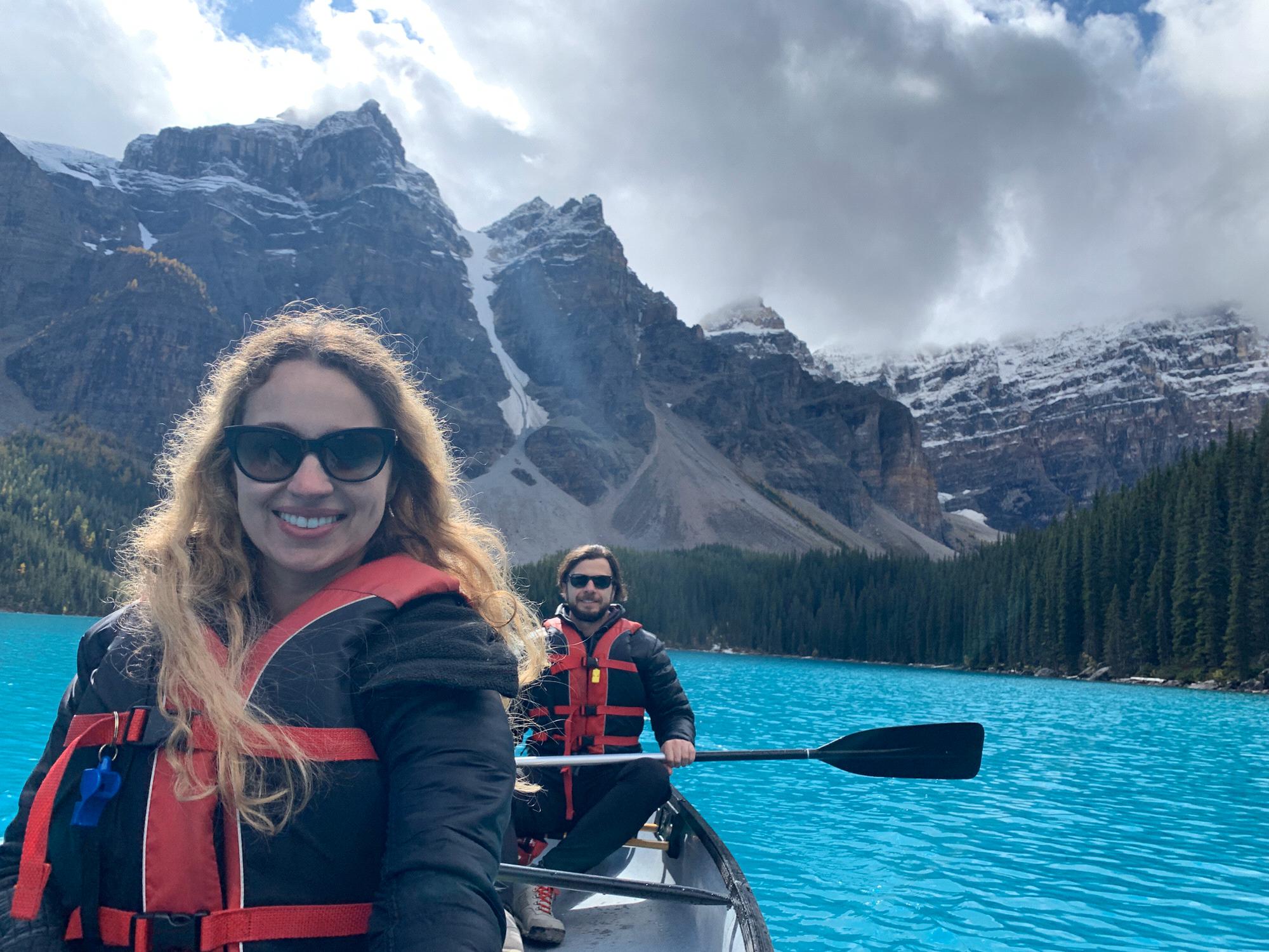 Kayaking on Lake Moraine