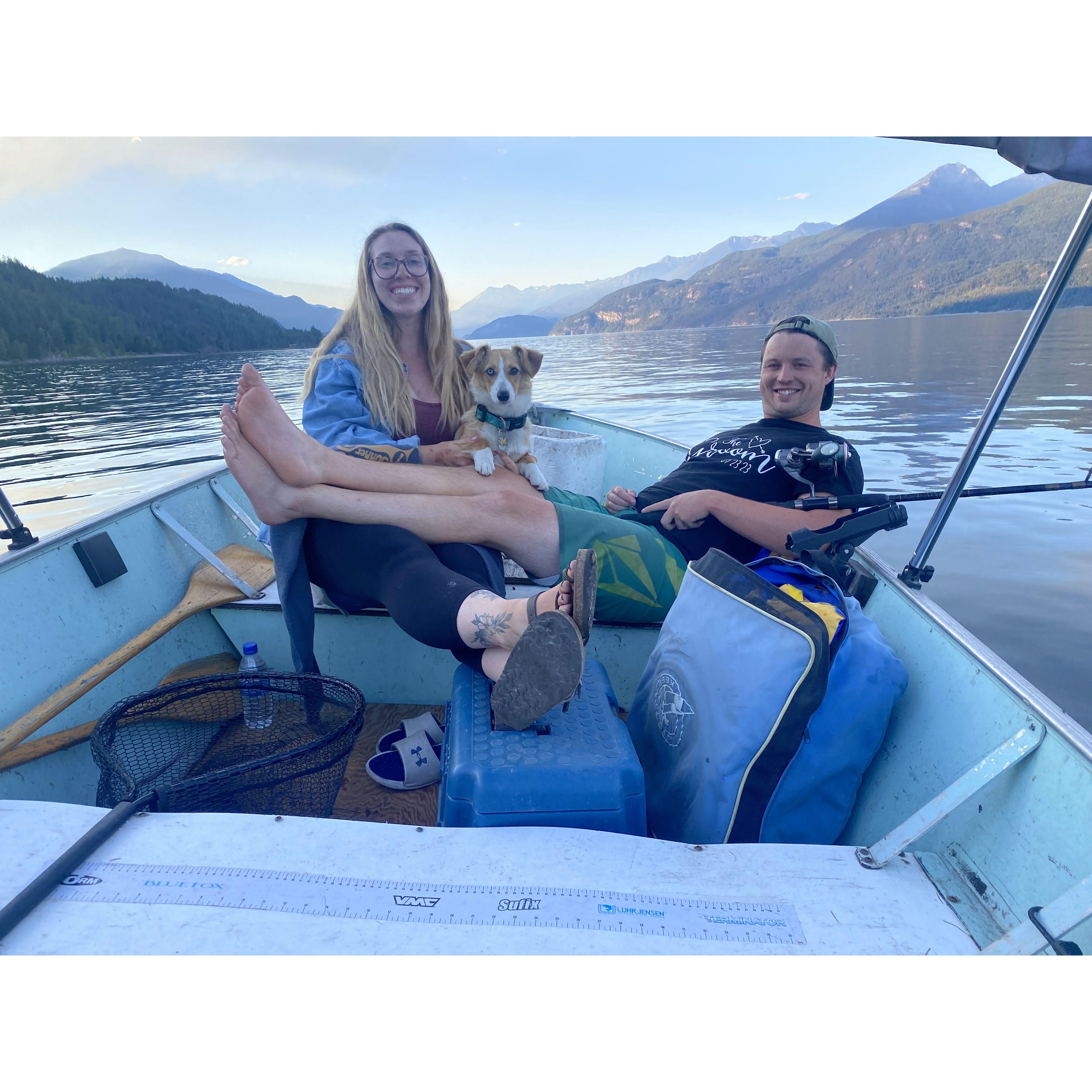 relaxing & fishing on kootenay lake