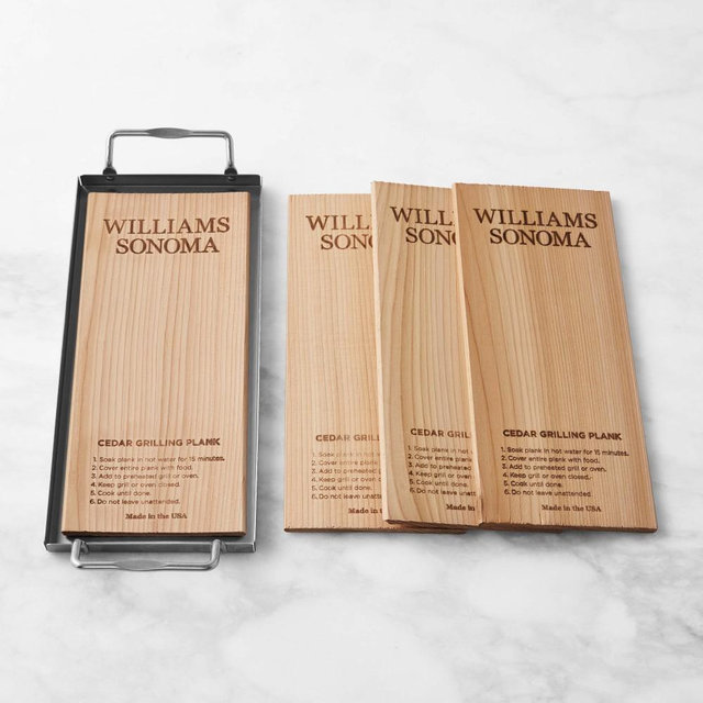 Williams Sonoma Cedar Plank, Set of 4 with Carrier