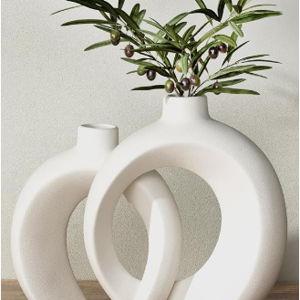 Donut Shape Decorative Vase Set of 2