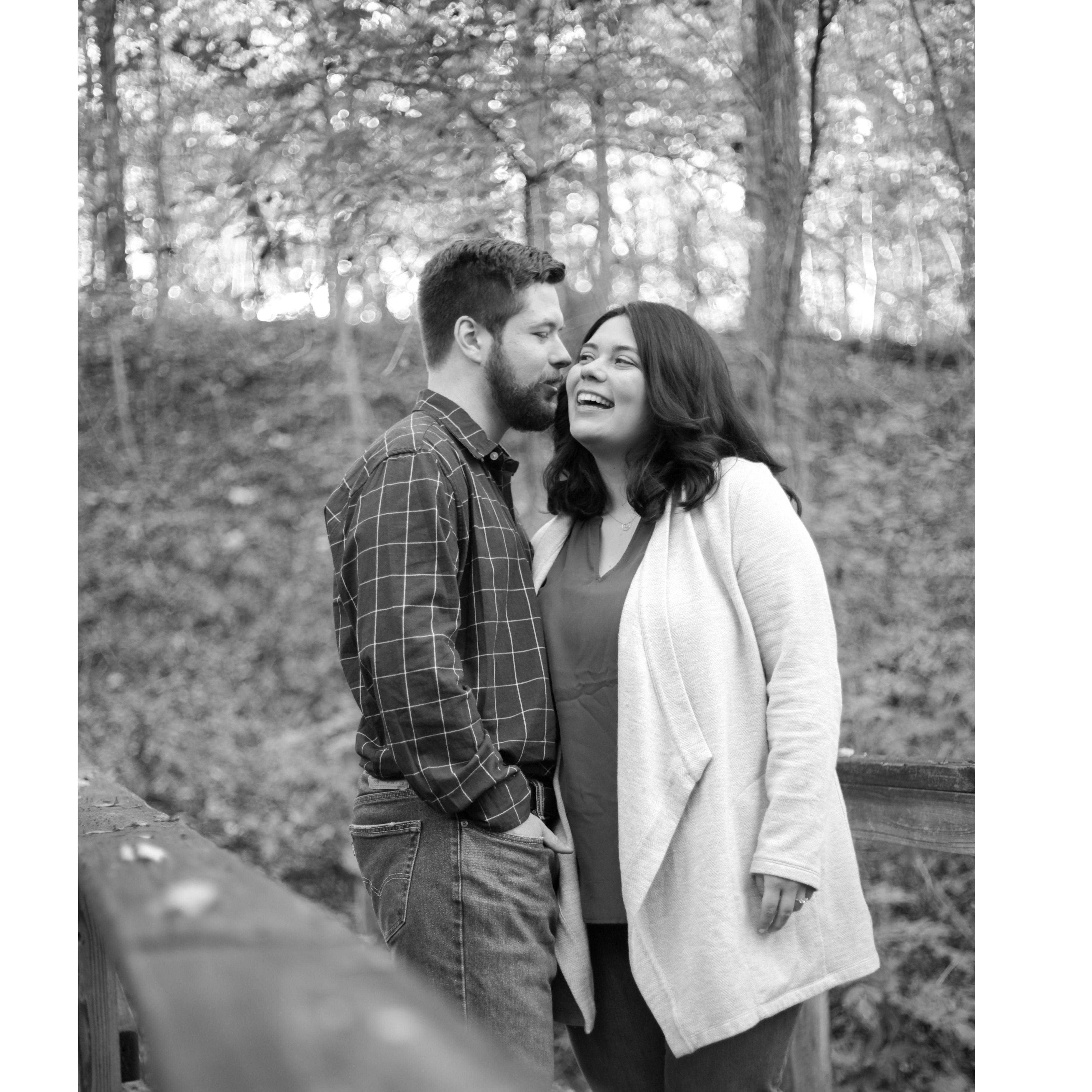 Engagement Photo Shoot credit goes to Lauren Harder. Location is Roanoke Canal Trail.