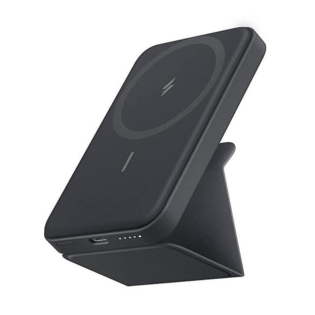 Anker 622 Magnetic Battery (MagGo), 5000mAh Foldable Magnetic Wireless Portable Charger and USB-C for iPhone 13/12 Series (Interstellar Gray)