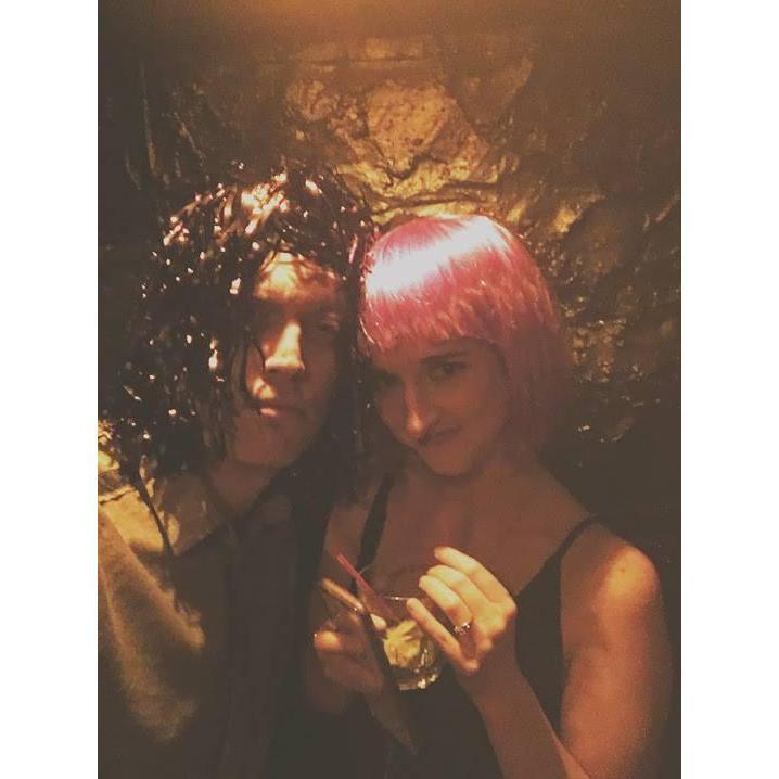 Dressing up for a friend's surprise wig party