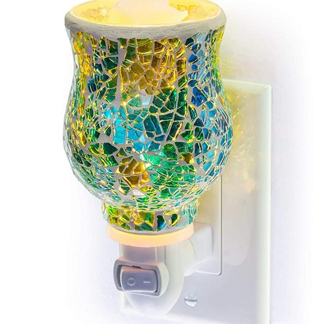 Mosaic Glass Plug-in Fragrance Wax Melt Warmers (Ocean Sunrise)