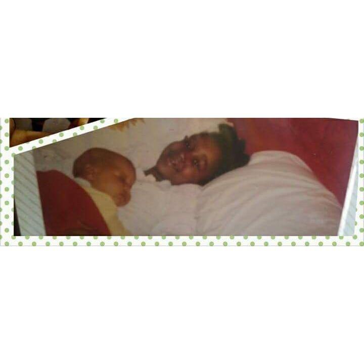 Jokima and one of her first babies, cousin Mya!