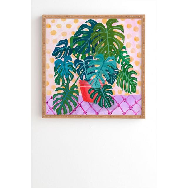 20" x 20" Sewzinski Monstera Houseplant Framed Wall Art - Deny Designs