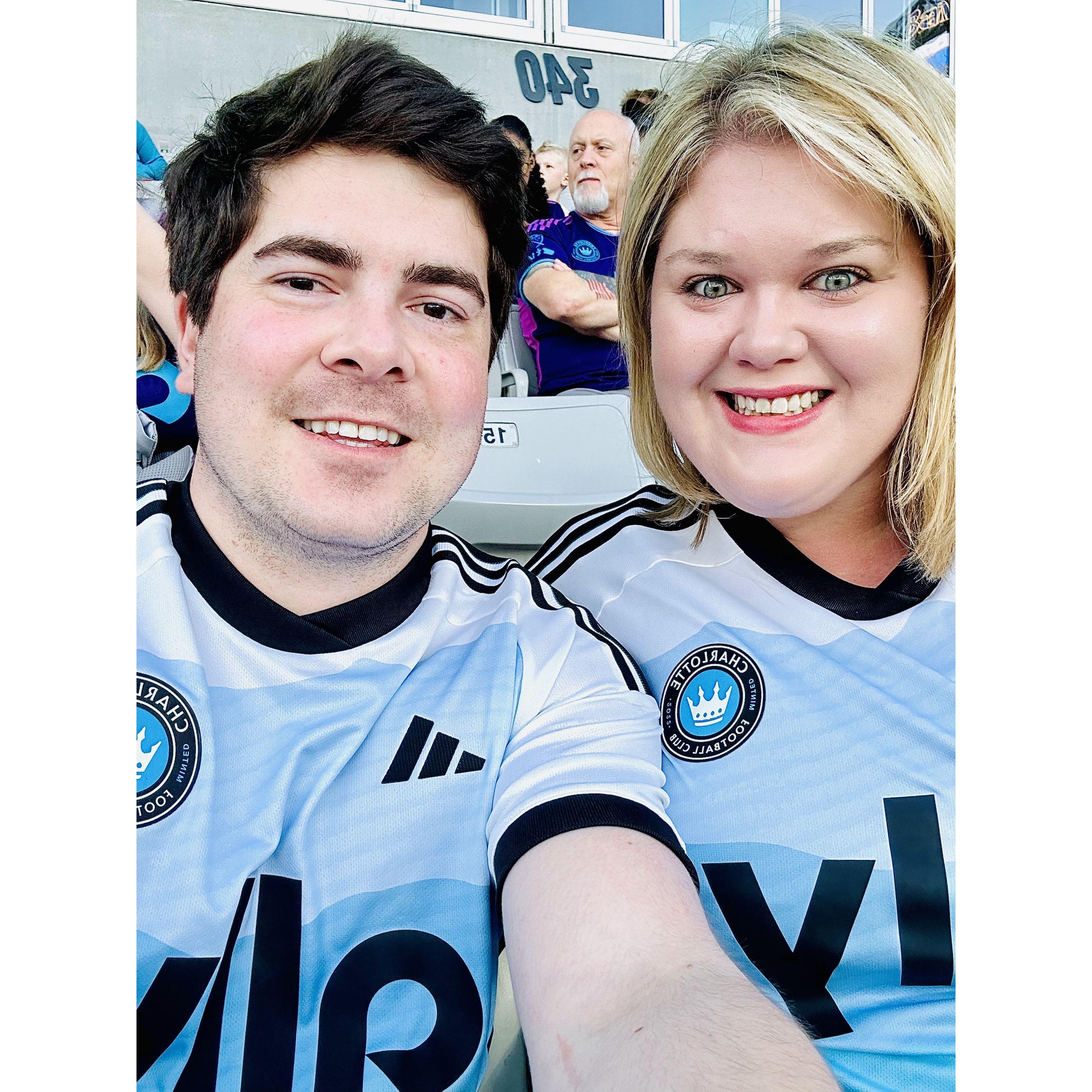 Cheering on Charlotte FC