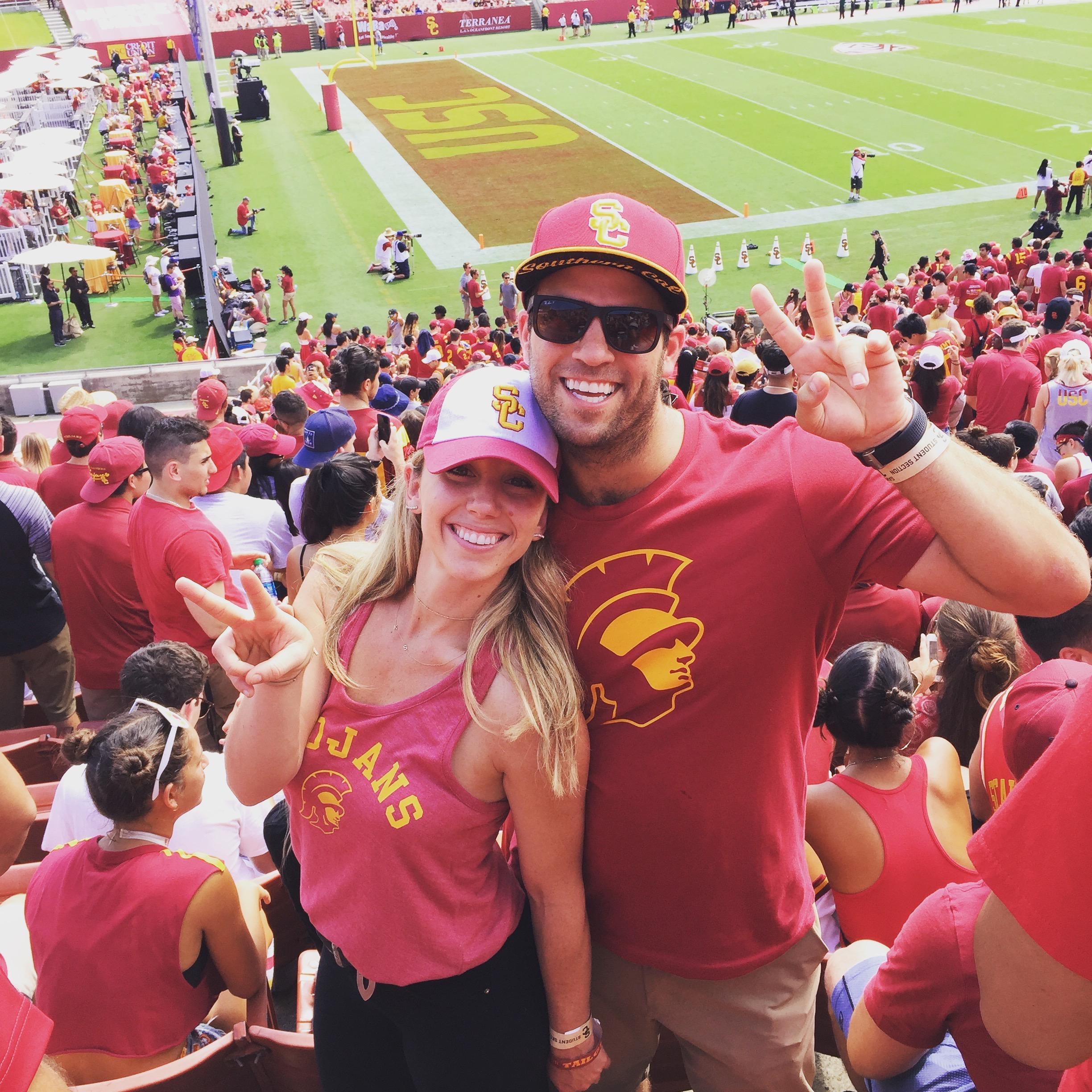 Our first USC football game.