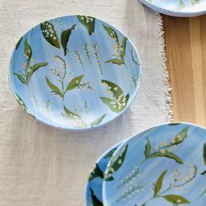Floral Melamine Bowls, Set of 4